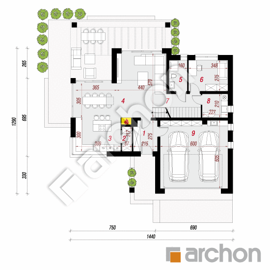 Dom w dabecjach 3 (G2) | rzut parteru