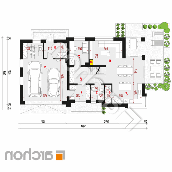 Dom w szmaragdach 3 (G2) | rzut parteru