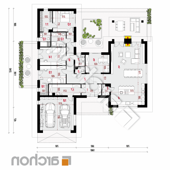 Dom w kliwiach 10 (G2) | rzut parteru