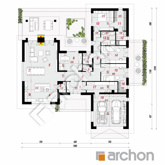 Dom w kliwiach 10 (G2) | rzut parteru