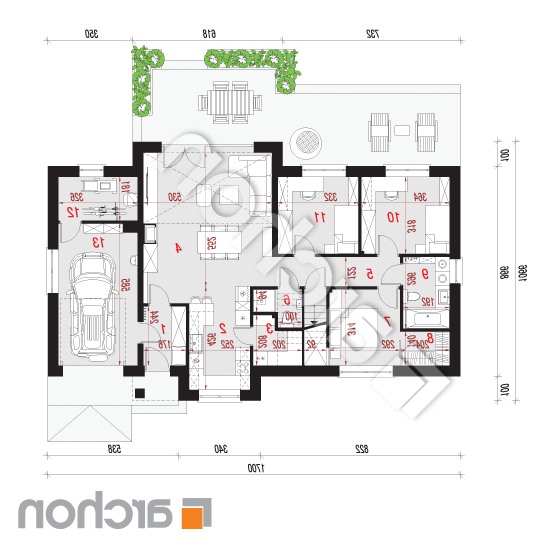 Dom w nerinach 2 ver.2 | rzut parteru