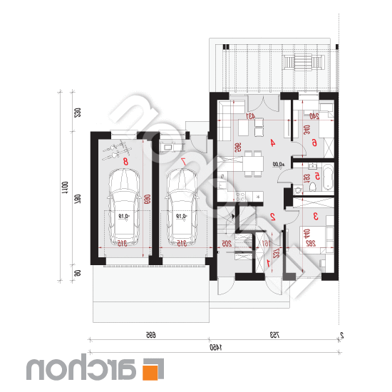 Dom w bratkach 15 (R2B) | rzut parteru