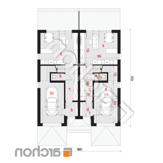 Dom w ribesach (GR2) | rzut parteru