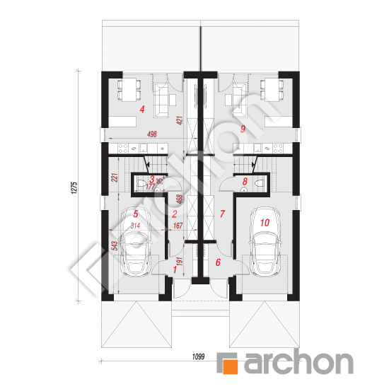 Dom w ribesach (GR2) | rzut parteru