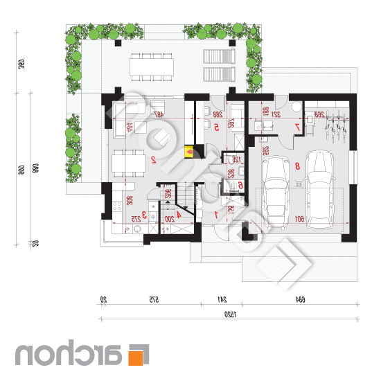 Dom w malinówkach 9 (G2) | rzut parteru