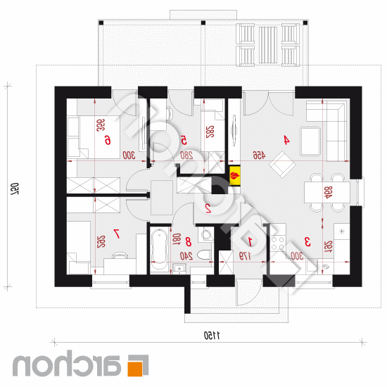 Dom w kruszczykach 3 (A) | rzut parteru