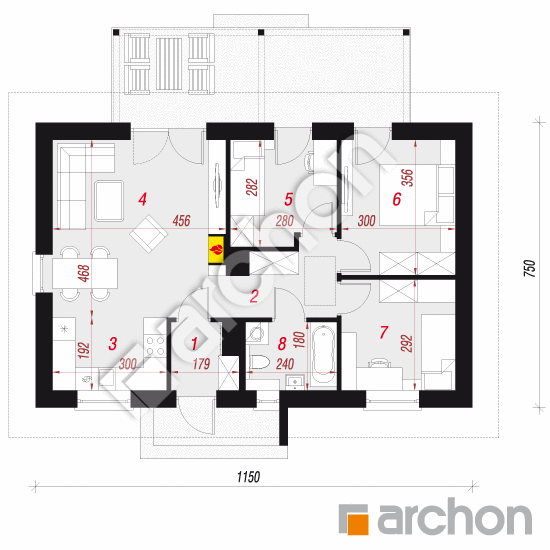 Dom w kruszczykach 3 (A) | rzut parteru