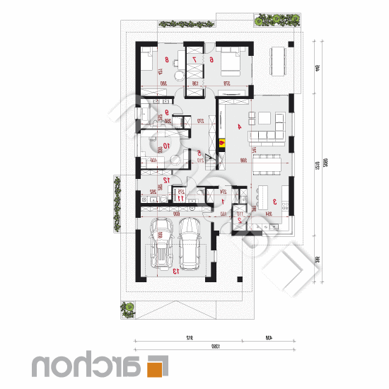 Dom w renklodach 7 (G2) | rzut parteru