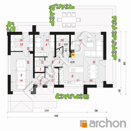 Dom w trytomach 3 (G) | rzut parteru