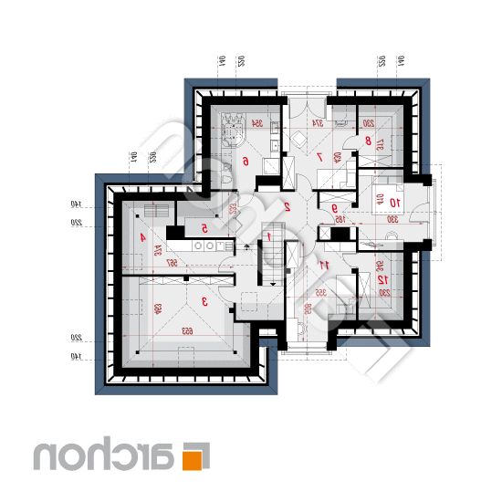 Dom w rukoli 5 (G2N) | rzut poddasza