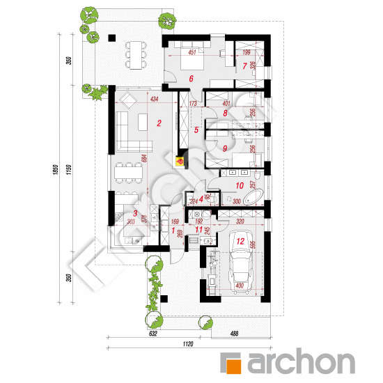 Dom w renklodach 31 (G) | rzut parteru