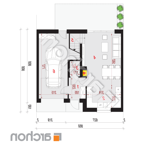 Dom w bylicach 2 (SA) | rzut parteru