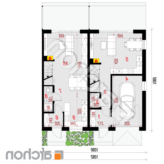 Dom w riveach 17 (GR2B) | rzut parteru