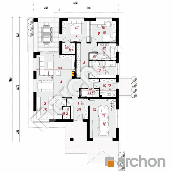 Dom w renklodach 6 (G) | rzut parteru