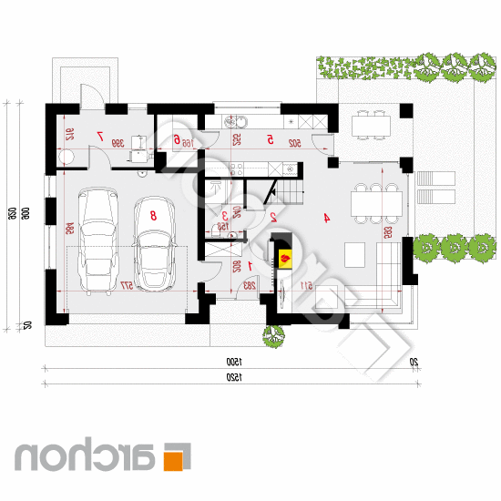 Dom w zdrojówkach 6 (G2) | rzut parteru