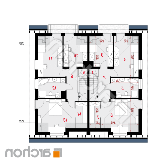 Dom pod miłorzębem 11 (GR2) | rzut poddasza