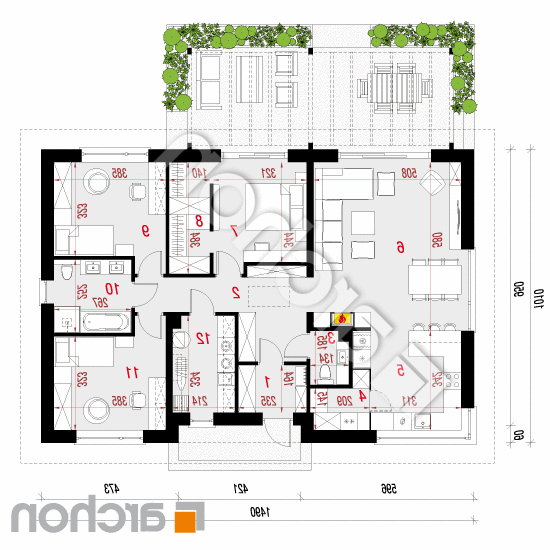 Dom w lipiennikach 3 | rzut parteru