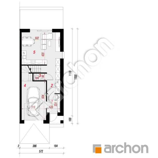 Dom w ribesach 3 (GB) | rzut parteru