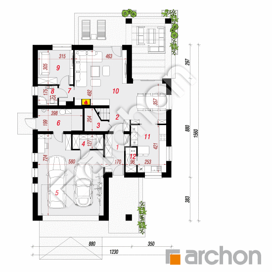 Dom w montbrecjach (G2) | rzut parteru