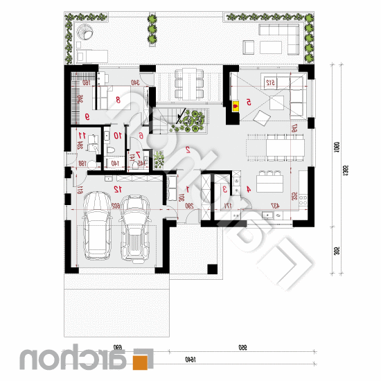 Dom w kliwiach 11 (G2) | rzut parteru