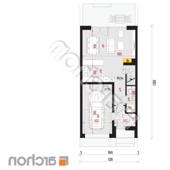 Dom pod miłorzębem 20 (GS) | rzut parteru