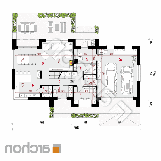 Dom w aurorach 10 (G2) | rzut parteru