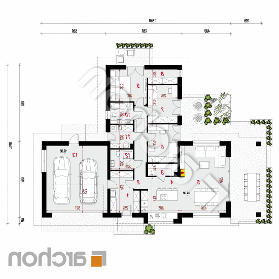 Dom w galach 7 (G2) | rzut parteru