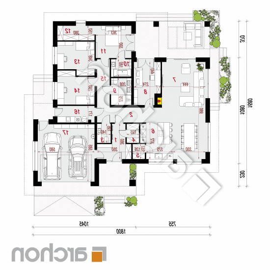 Dom w jonagoldach 6 (G2) | rzut parteru