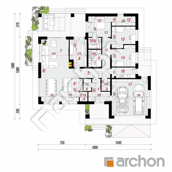 Dom w jonagoldach 6 (G2) | rzut parteru