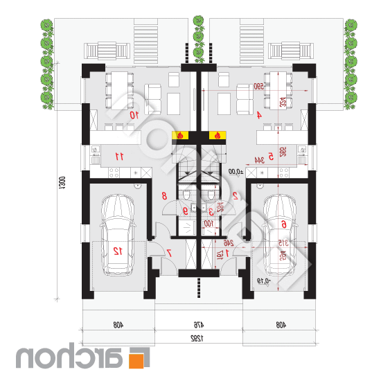 Dom pod miłorzębem 18 (GR2) | rzut parteru