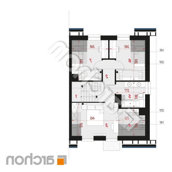 Dom w narcyzach 10 (B) | rzut poddasza