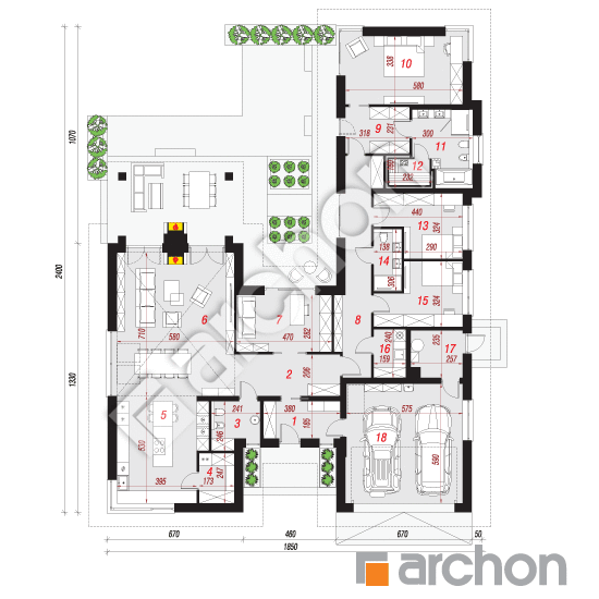 Dom w kliwiach 6 (G2) | rzut parteru