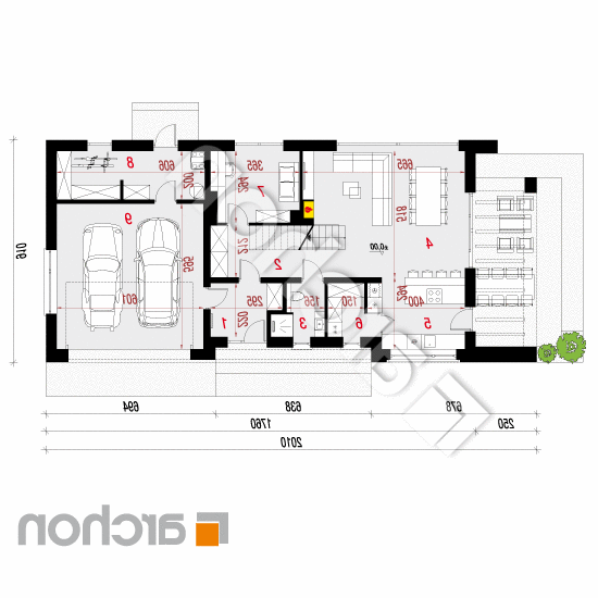 Dom w dipladeniach 4 (G2E) | rzut parteru