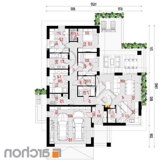 Dom w lonicerach 3 (G2) | rzut parteru