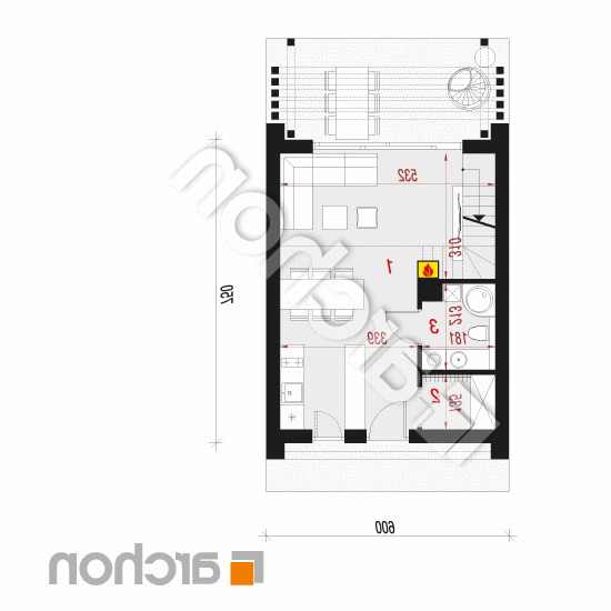 Domek letniskowy nad źródełkiem 3 | rzut parteru