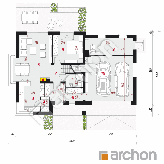 Dom w miodownikach (G2) | rzut parteru