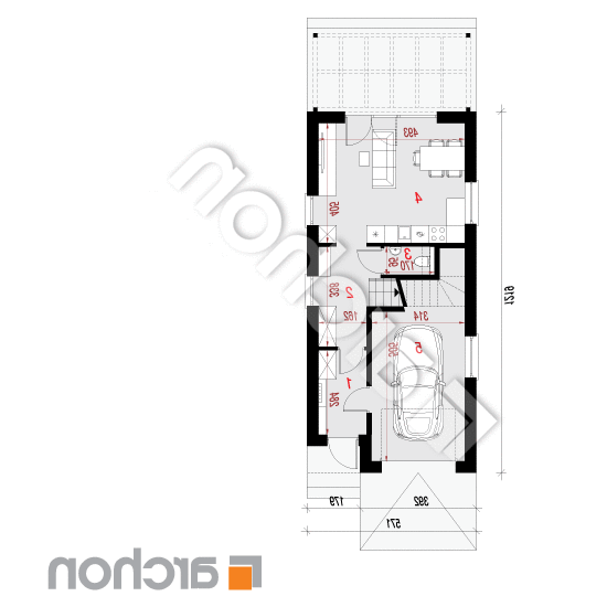 Dom w ribesach 2 (G) | rzut parteru