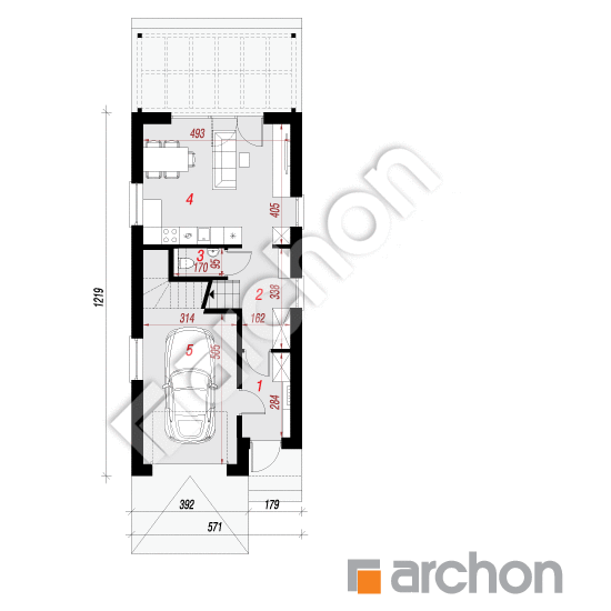 Dom w ribesach 2 (G) | rzut parteru