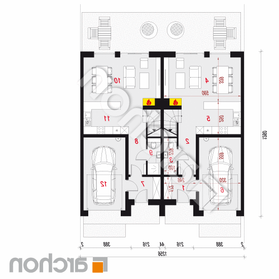 Dom pod miłorzębem 15 (GR2S) | rzut parteru