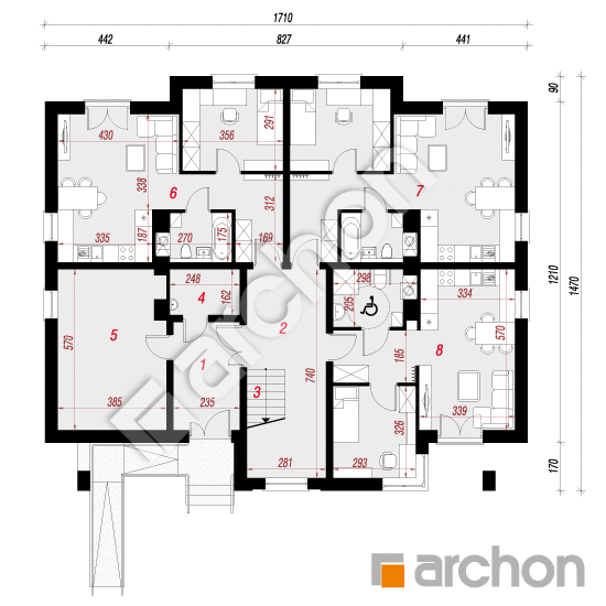 Dom przy plantach 3 | rzut parteru