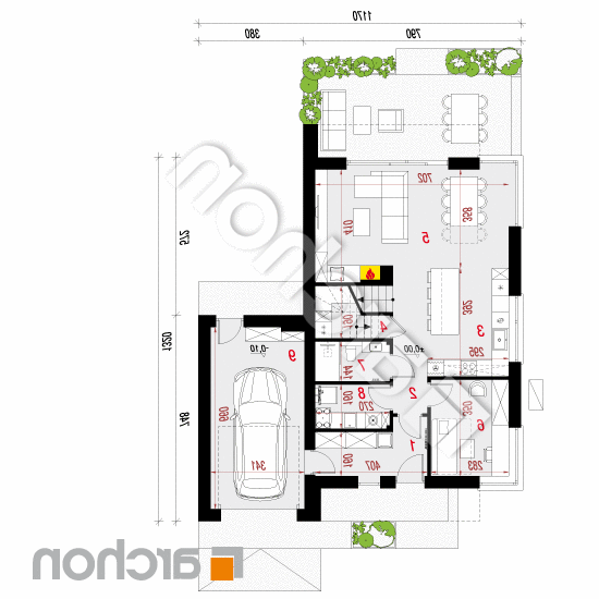 Dom w moringach 2 (GE) OZE | rzut parteru