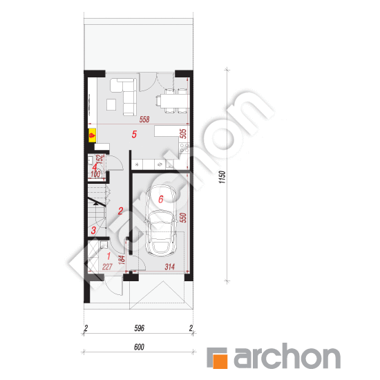 Dom w riveach 9 (GS) | rzut parteru