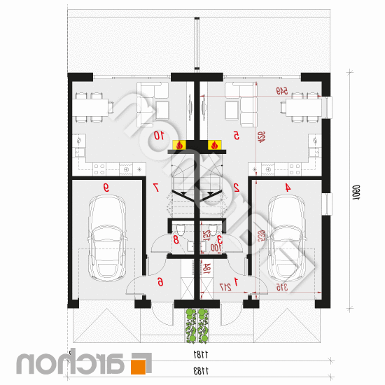 Dom w riveach 16 (GR2B) | rzut parteru