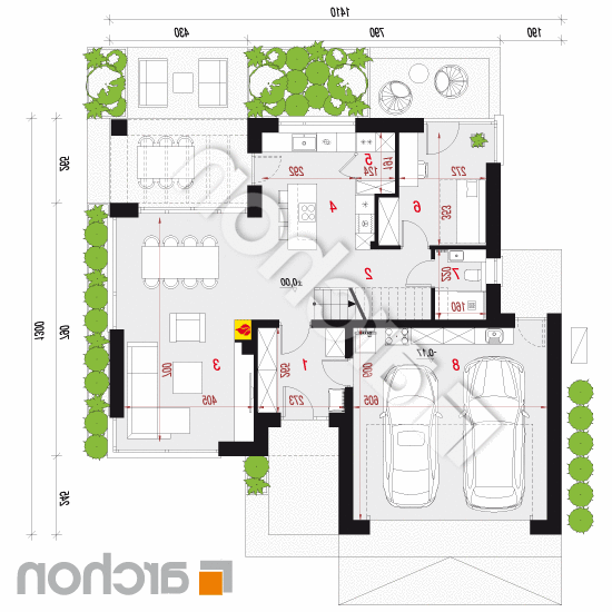 Dom w aromach 5 (G2E) OZE | rzut parteru