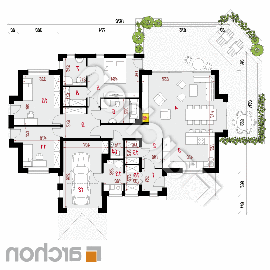 Dom w parrocjach ver.2 | rzut parteru