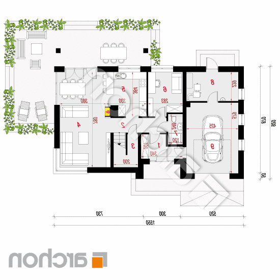 Dom w jonatanach 2 | rzut parteru