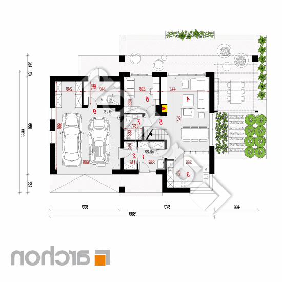 Dom w amorfach 3 (G2) | rzut parteru