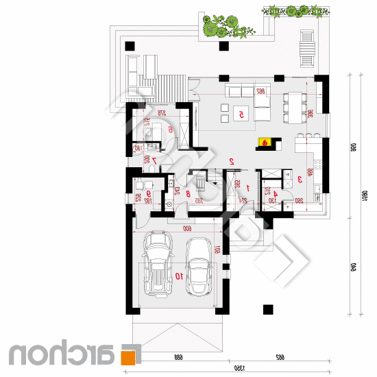 Dom w santini 2 (G2) | rzut parteru