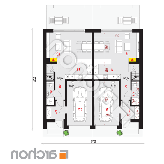 Dom pod miłorzębem 21 (GR2) | rzut parteru