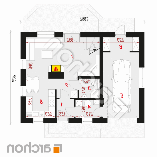 Dom w borówkach 2 ver.2 | rzut parteru